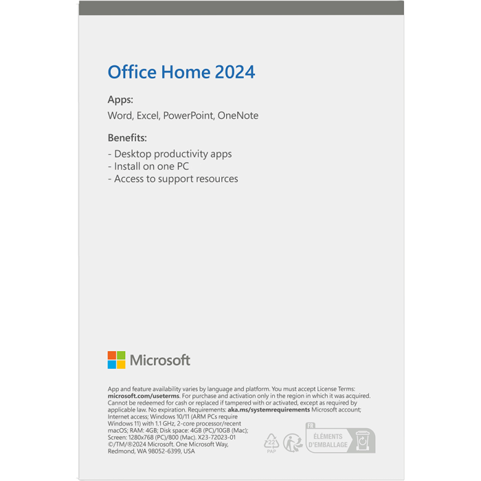 Microsoft Office Home 2024 (електронна пожиттєва ліцензія)