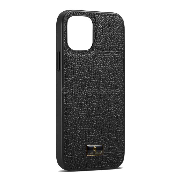 Чохол шкіряний FS Lychee для iPhone 12 Pro Max (Чорний)