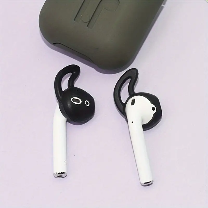 Силіконові спортивні амбушюри накладки для Airpods 1/2 (Чорні/Black)