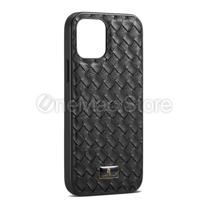 Чохол шкіряний FS для iPhone 15 Pro Max (плетіння)