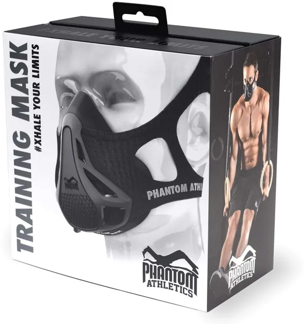 Маска для тренування дихання Phantom Training Mask Black L