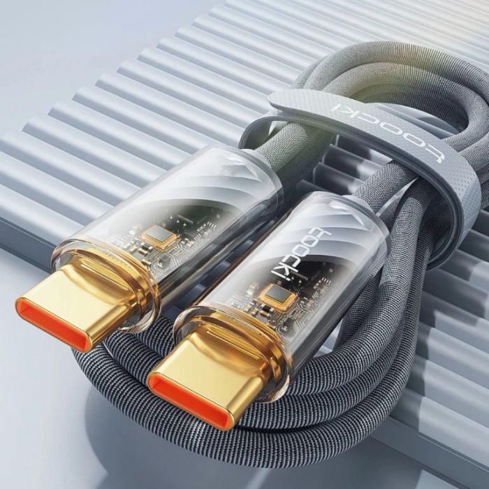 Зарядний кабель Toocki Type-C to Type-C 60W 1м (Чорний)