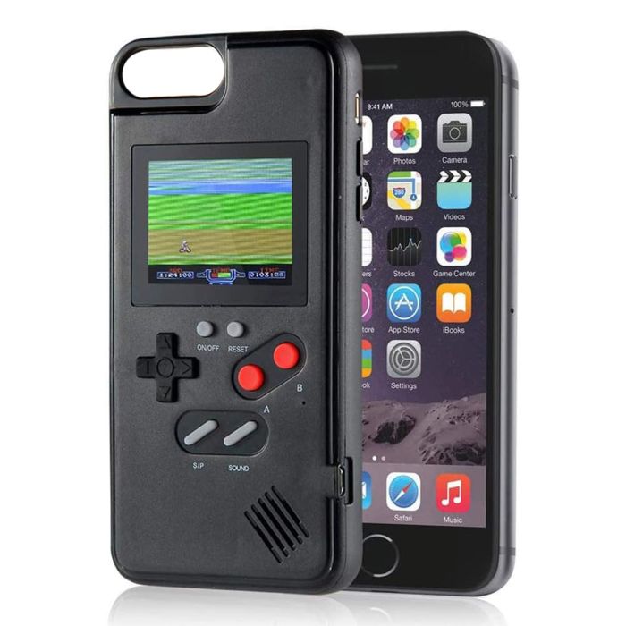 Чохол Dendy/GameBoy кольоровий 36 ігор для iPhone 6S (Чорний)