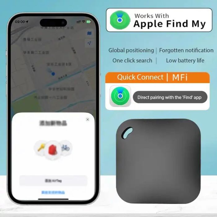 MFI AirTag ITag для Apple (Чорний/Black)