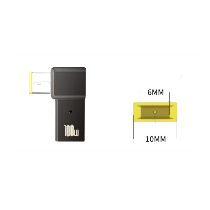 Перехідник для зарядки ноутбуку 100W 6.0*10.0 Lenovo Type-C