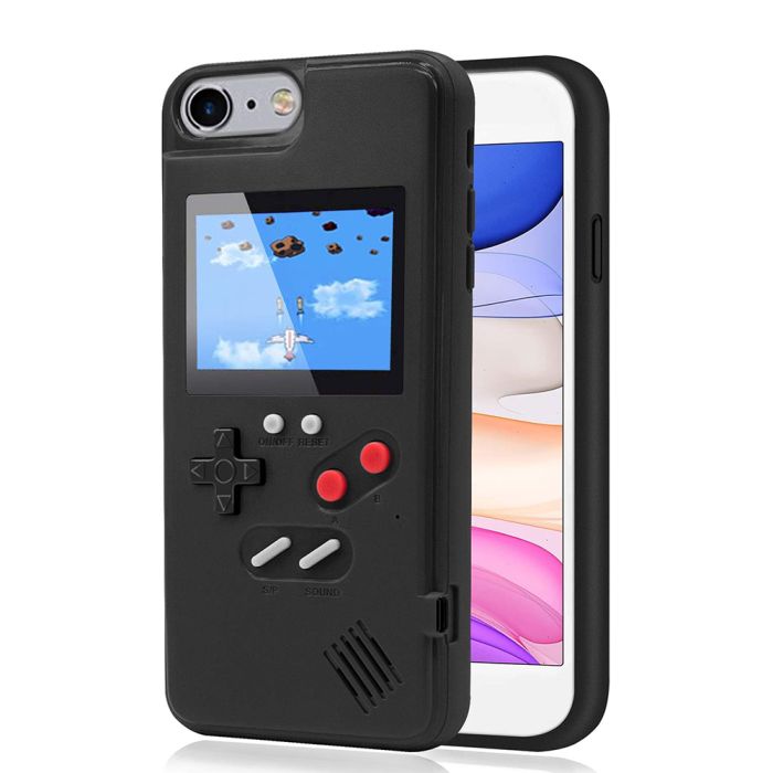Чохол Dendy/GameBoy кольоровий 36 ігор для iPhone 8 (Чорний)