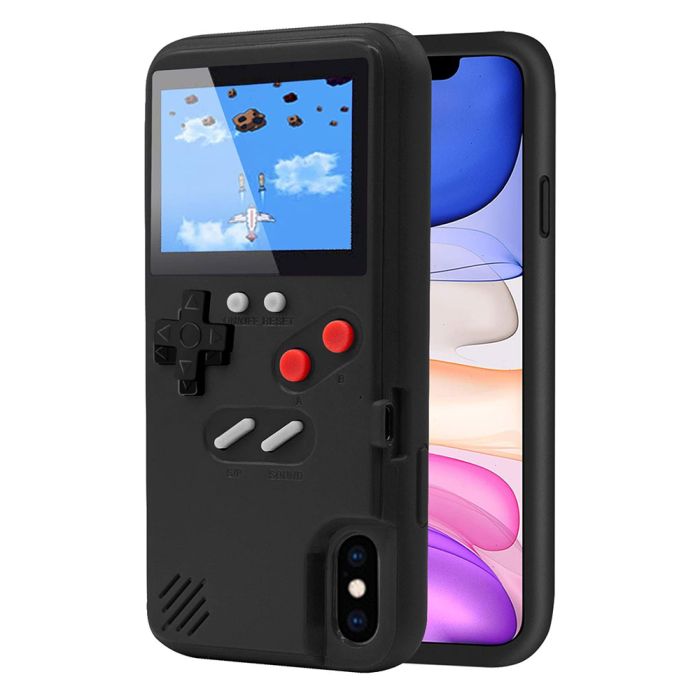 Чохол Dendy/GameBoy кольоровий 36 ігор для iPhone X (Чорний)