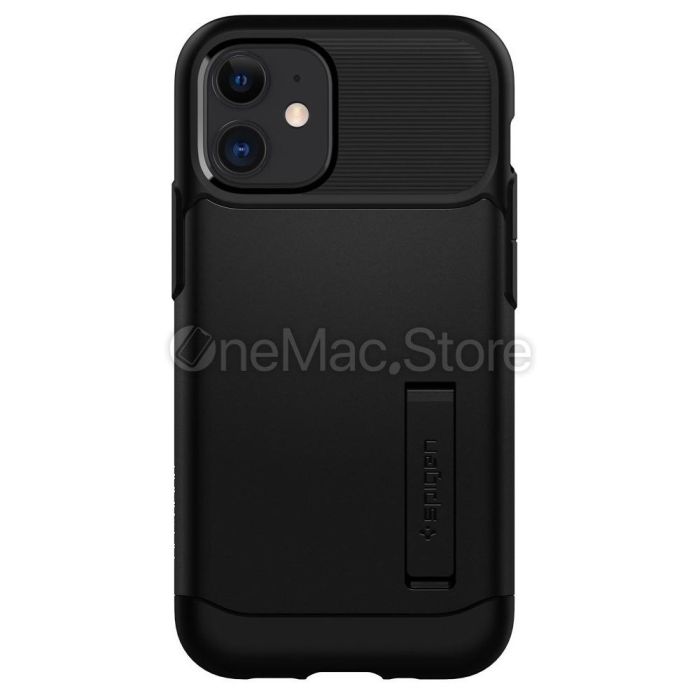 Чохол Spigen Slim Armor Satin для iPhone 12 mini (Чорний)