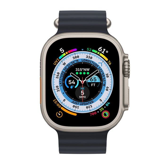 Ремінець Apple Ocean Band для Apple Watch 42/44/45/49mm (чорний/midnight) MQEE3ZM/A