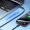 Зарядний кабель Rocoren 240W USB-C на USB-C 1М RGB Fast Charging Cable (Чорний)