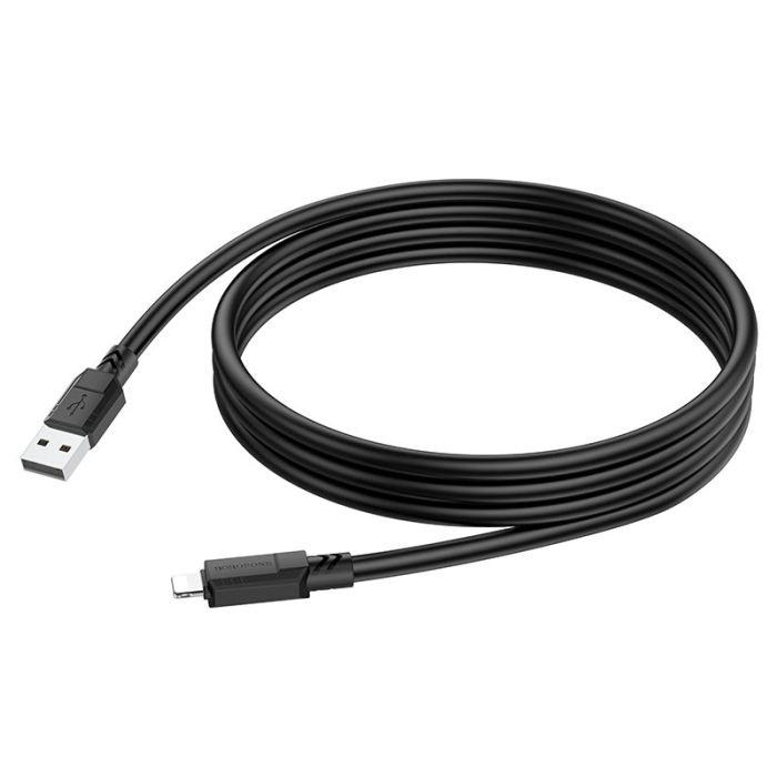 Зарядний кабель BOROFONE Goodway 2.4A USB-Lightning (Чорний)