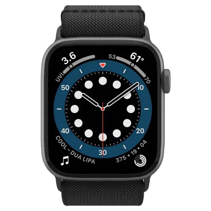 Нейлоновий ремінець Spigen для Apple Watch 44 mm Band Lite Fit (чорний/black)