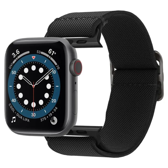 Нейлоновий ремінець Spigen для Apple Watch 44 mm Band Lite Fit (чорний/black)