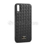 Чохол шкіряний FS Braided для iPhone X/XS (Чорний)