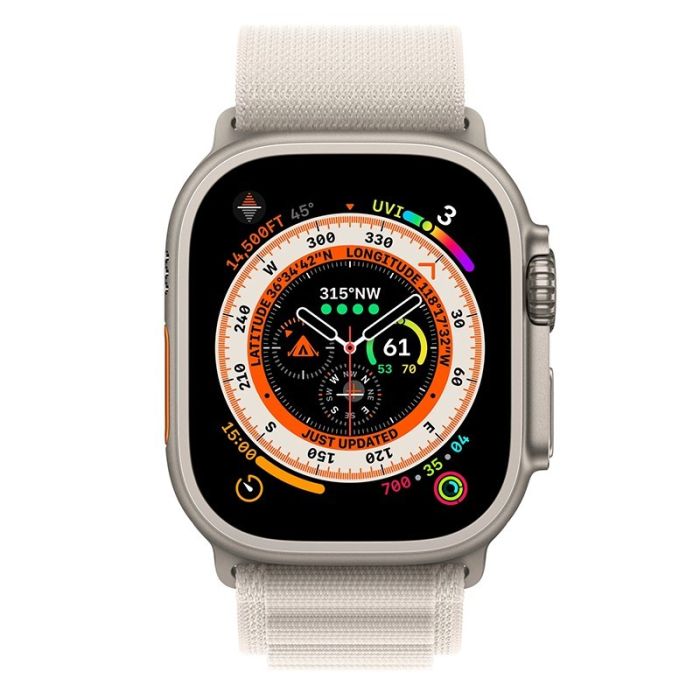 Ремінець Apple Alpine Loop Band Medium для Apple Watch 38/40/41 mm (Білий/Starlight) MQE53