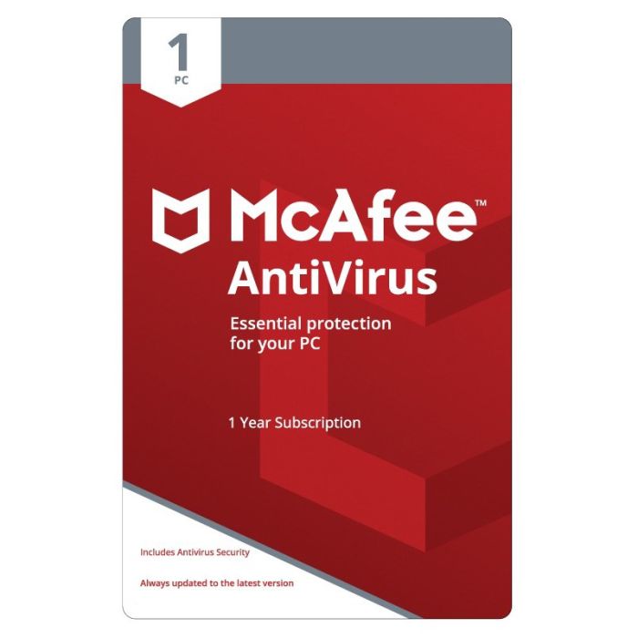 McAfee AntiVirus/Антивірус 1 пристрій 1 рік McAfee GLOBAL (Ключ)