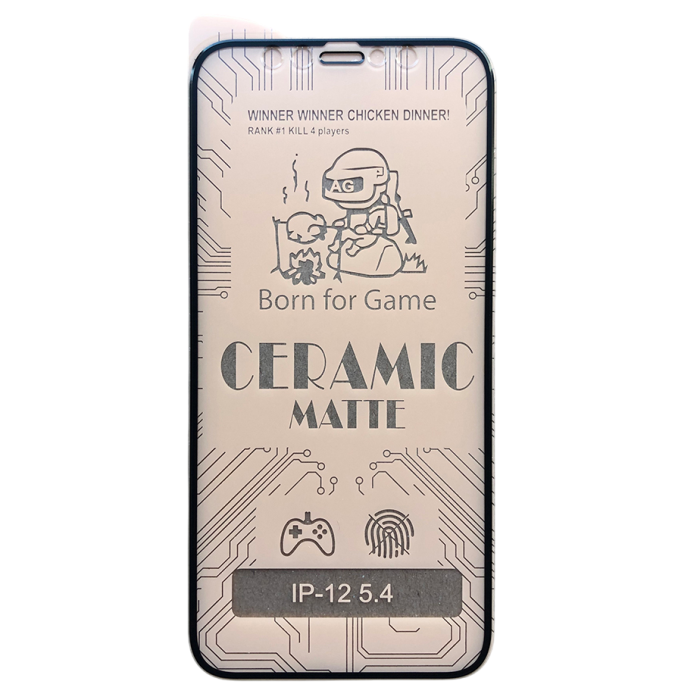 Захисне керамічне скло для iPhone 12 mini (матове/ігрове)
