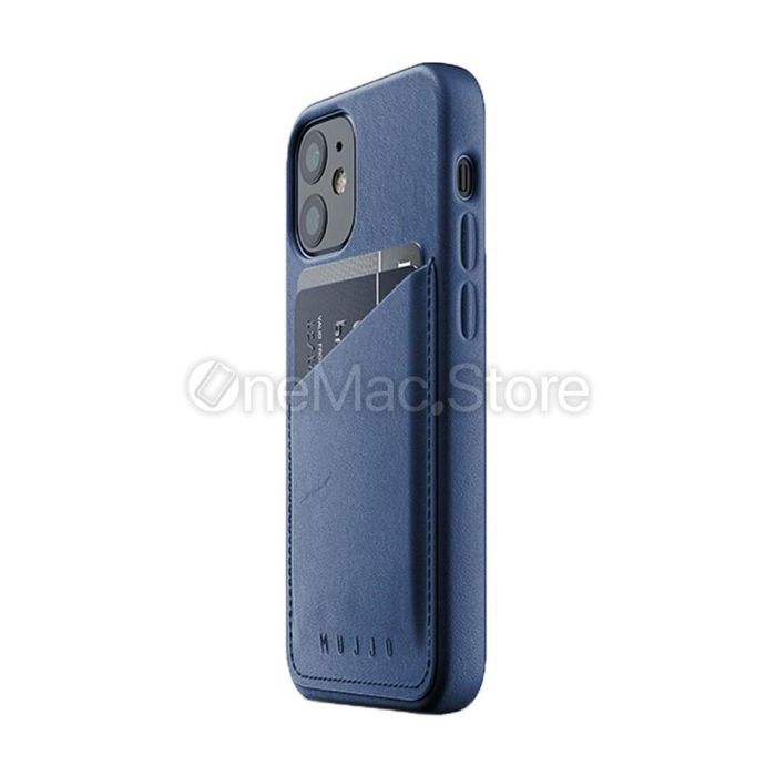 Чохол-гаманець шкіряний MUJJO Full Leather Wallet для iPhone 12 mini (Monaco Blue)