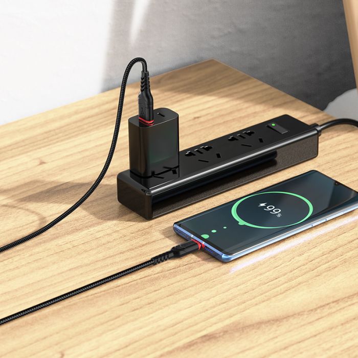 Зарядний кабель hoco. USB-Type-C (чорний/black)