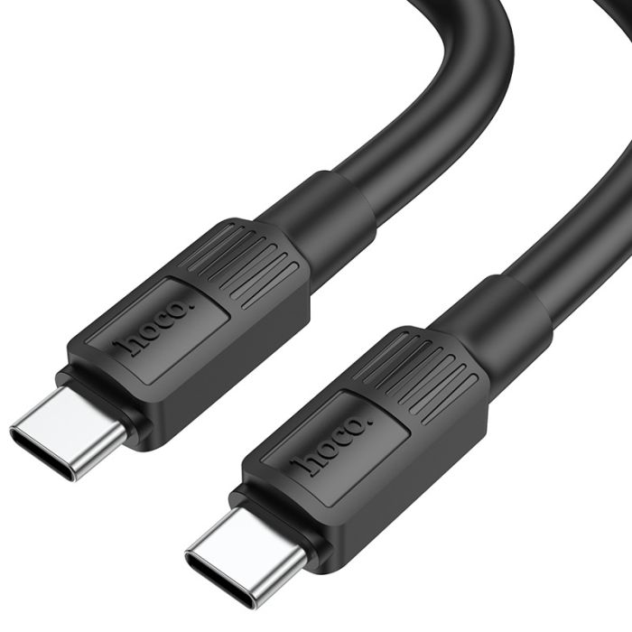 Зарядний кабель hoco. 3A 60W USB-Type-C (Чорний/Black)