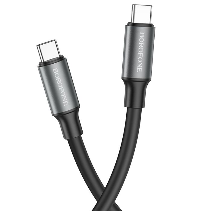 Зарядний кабель BOROFONE Premium 60W Type-C-Type-C (чорний/black)