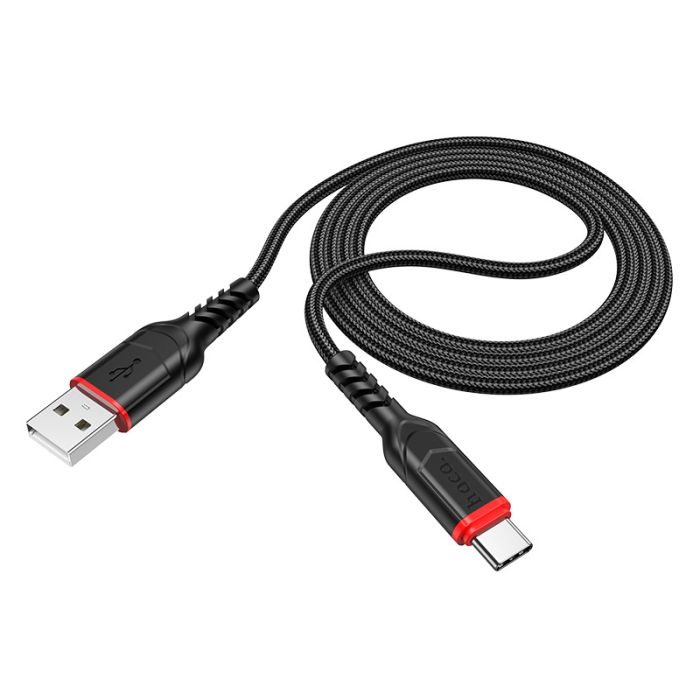 Зарядний кабель hoco. USB-Type-C (чорний/black)