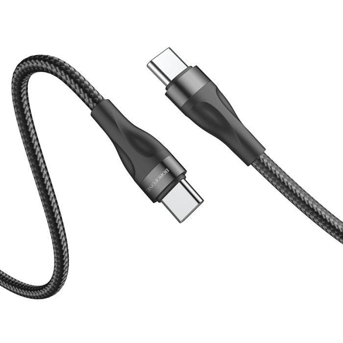 Зарядний кабель BOROFONE 60W Type-C-Type-C (чорний/black)