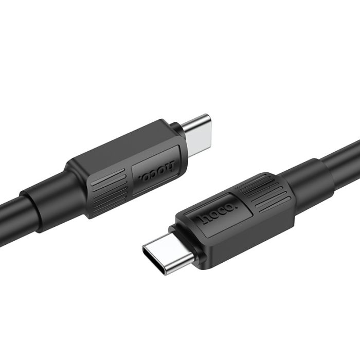 Зарядний кабель hoco. 3A 60W USB-Type-C (Чорний/Black)
