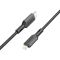 Зарядний кабель BOROFONE Premium 20W Type-C-Lightning (чорний/black)