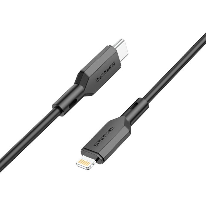 Зарядний кабель BOROFONE Premium 20W Type-C-Lightning (чорний/black)