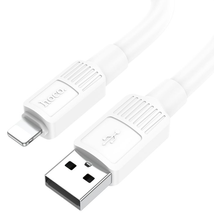 Зарядний кабель hoco. 2.4A Usb-Lightning (Білий/White)