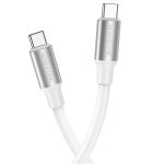 Зарядний кабель BOROFONE Premium 60W Type-C-Type-C (білий/white)