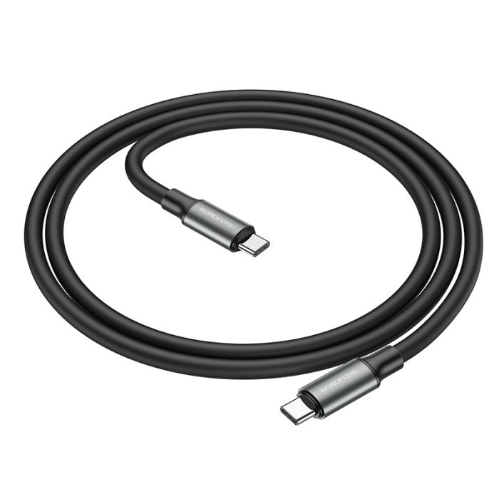 Зарядний кабель BOROFONE Premium 60W Type-C-Type-C (чорний/black)