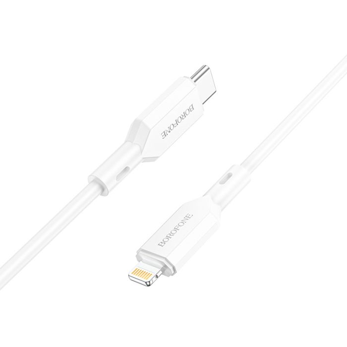 Зарядний кабель BOROFONE Premium 20W Type-C-Lightning (білий/white)