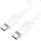 Зарядний кабель hoco. 3A 60W USB-Type-C (Білий/White)
