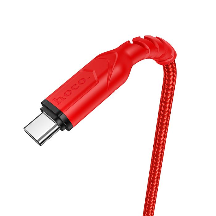 Зарядний кабель hoco. USB-Type-C (червоний/red)