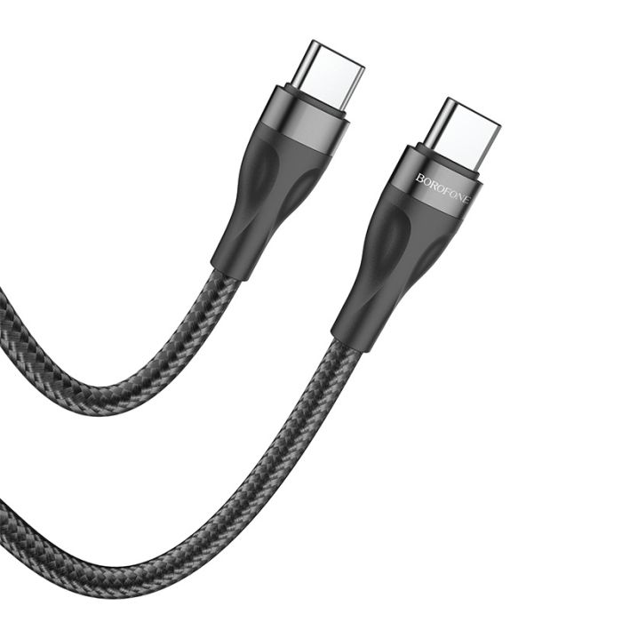 Зарядний кабель BOROFONE 60W Type-C-Type-C (чорний/black)