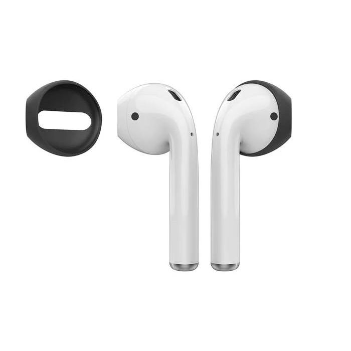 Силіконові амбушюри накладки для Airpods 1/2 (Чорні/Black)