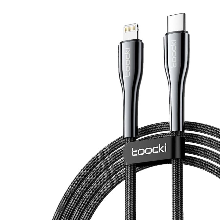 Зарядний кабель Toocki USB-C to Apple Lightning 20W 2м (Чорний)