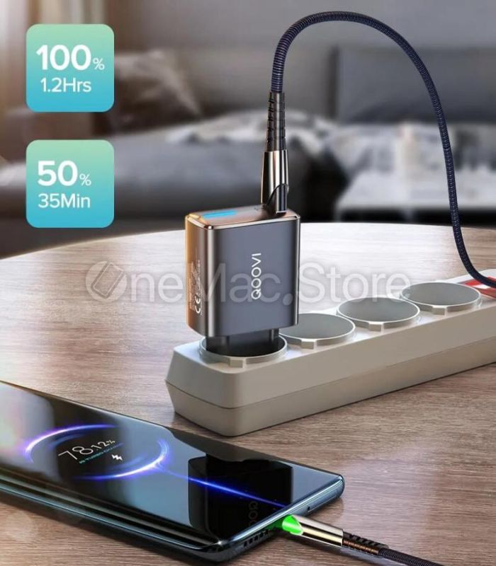 Зарядний пристрій QOOVI 18W USB (Чорний)