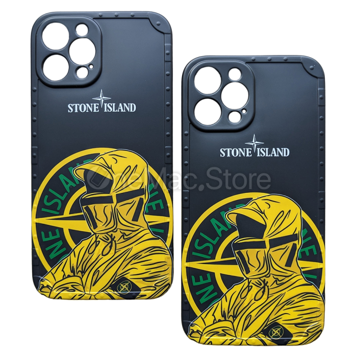 Чохол Stone Island для iPhone 12 Pro Max (Чорний)