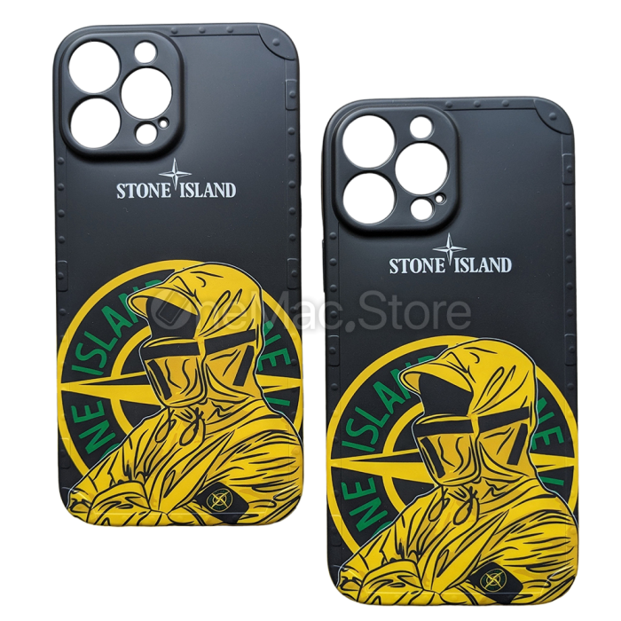 Чохол Stone Island для iPhone 13 Pro Max (Чорний)