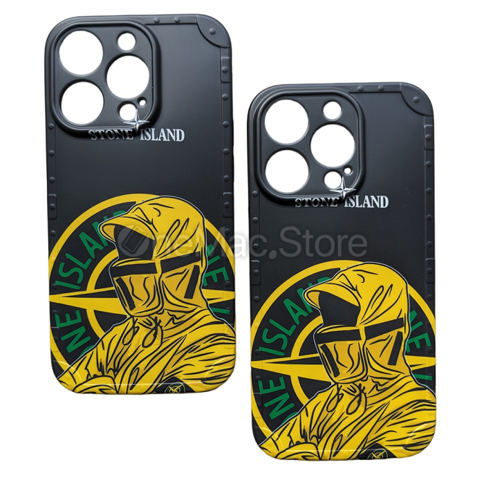 Чохол Stone Island для iPhone 14 Pro (Чорний)