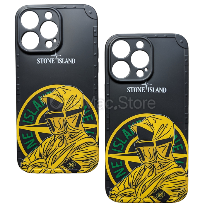 Чохол Stone Island для iPhone 14 Pro Max (Чорний)