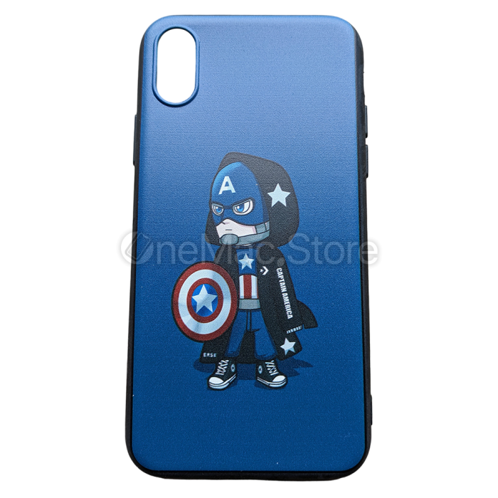 Чохол Captain America Kid синій для iPhone X/XS