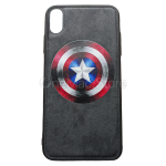 Чохол Captain America Shield емблема для iPhone XS Max (Чорний)
