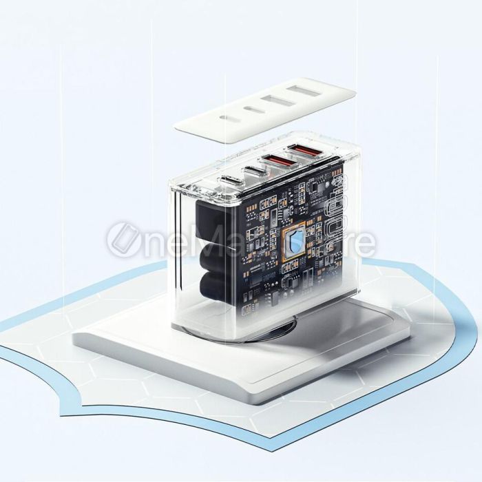 Зарядний пристрій Essager 100W GAN (2xType-C + 2xUSB-A) (Чорний)