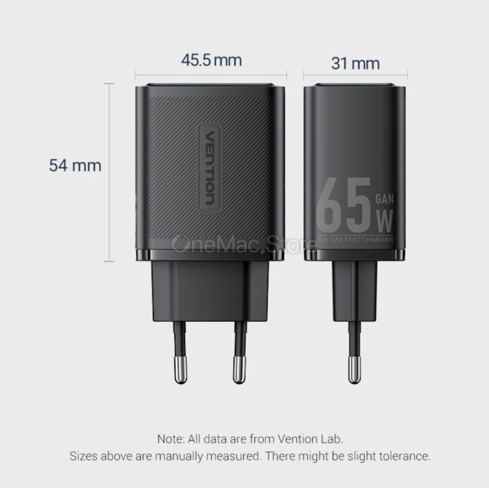 Зарядний пристрій Vention GaN 65W Premium