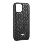 Чохол шкіряний FS Braided для iPhone 14 Plus (Чорний)