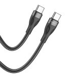 Зарядний кабель BOROFONE 60W Type-C-Type-C (чорний/black)